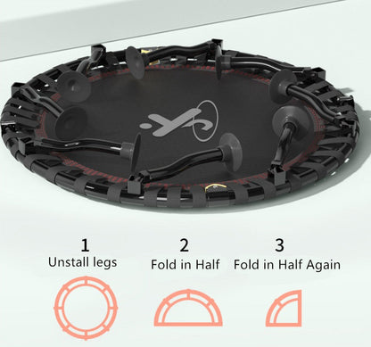 48'' Foldable Trampoline Rebounder with Adjustable Handle