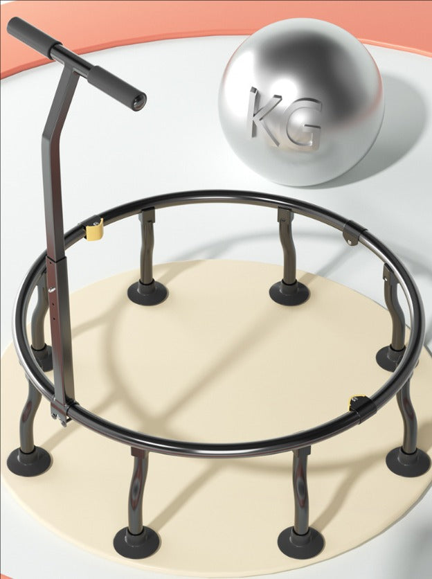 48'' Foldable Trampoline Rebounder with Adjustable Handle