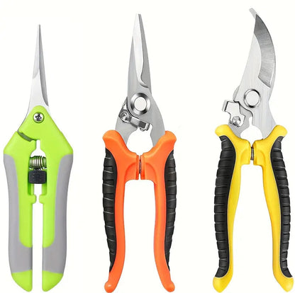 3PCS Garden Pruning Scissors Shears Clippers Set