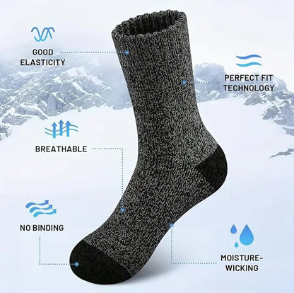 5 Pair Merino Wool Socks for Men Thick