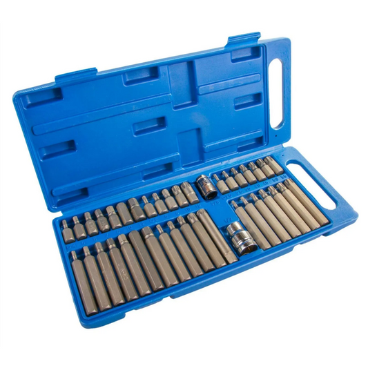 40Pcs Allen Torx Hex Key Star Spline Bit Set Blow Molded Case 3/8" & 1/2" - salelink.co.nz