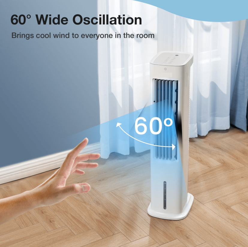 Midea Tower Fan Cooler Remote Control 4.8L Water Tank - salelink.co.nz