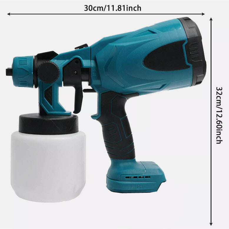 Cordless High Pressure Spray Gun Paint Sprayer Fits Makita 18V Battery