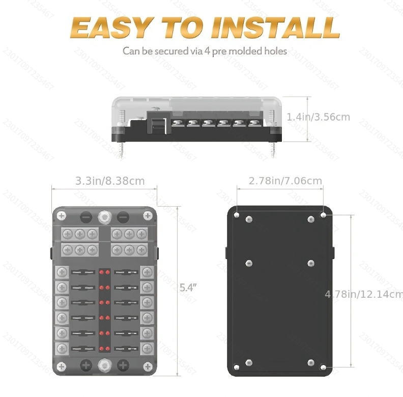 12 Way Fuse Block Blade Fuse Box Holder - salelink.co.nz