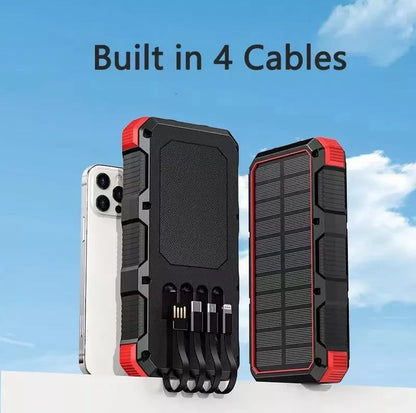 Solar Power Bank With Charging Cable