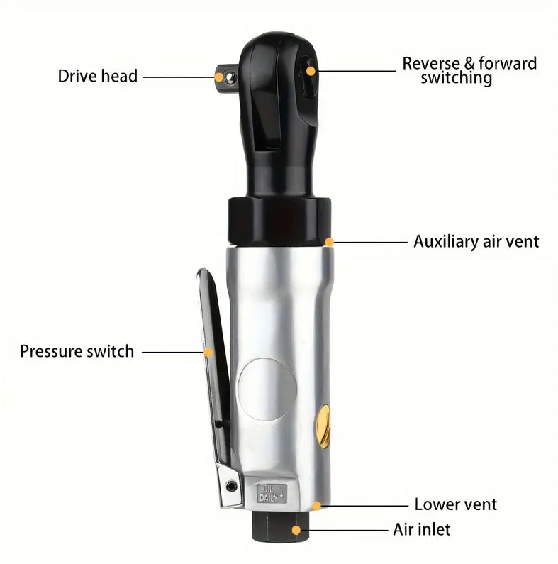 3/8'' Pneumatic Air Ratchet Wrench Torque Spanner