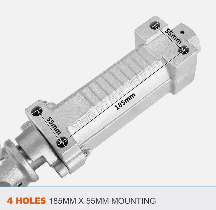 2000KG Rated 50MM Trailer Coupling Hitch Caravan Trailer Parts 4 Hole Mount - salelink.co.nz