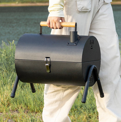 Portable Charcoal Grill, Tabletop Outdoor Barbecue Smoker, Small BBQ Grill