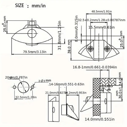 Handle Caravan RV Cupboard/Drawer Zinc Alloy Push Lock Latch Knob - salelink.co.nz