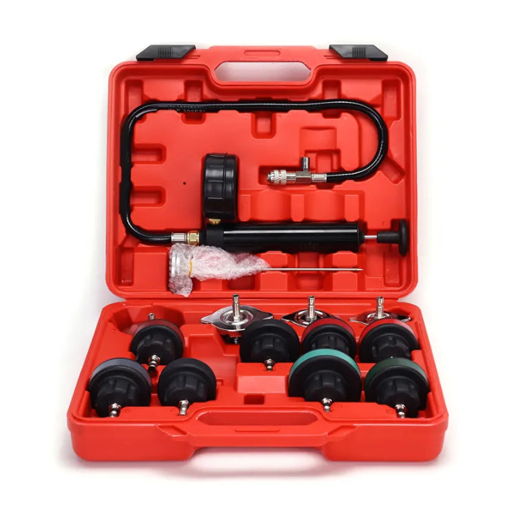 Universal Cooling System Radiator Pressure Tester Gasket Test Kit Leak Detector