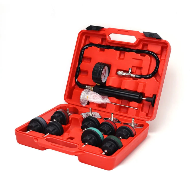 Universal Cooling System Radiator Pressure Tester Gasket Test Kit Leak Detector