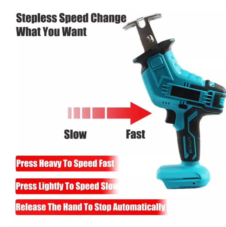 Cordless Electric Reciprocating Saw Sabre Saw Fits 18V Makita Battery - salelink.co.nz