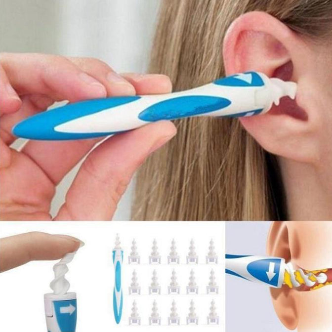 Ear Wax Swab Remover Cleaner Q-Grips Tool Ear Pick Handle 16 Tips Removal
