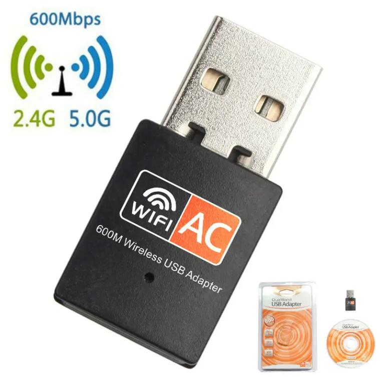 Dual Band USB WiFi Wireless Dongle Adapter 2.4GHz 5GHz