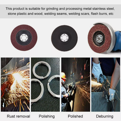 50Pcs Abrasive 5'' 125MM Metal Sanding Flap Disc Angle Grinder 80 Grit - salelink.co.nz