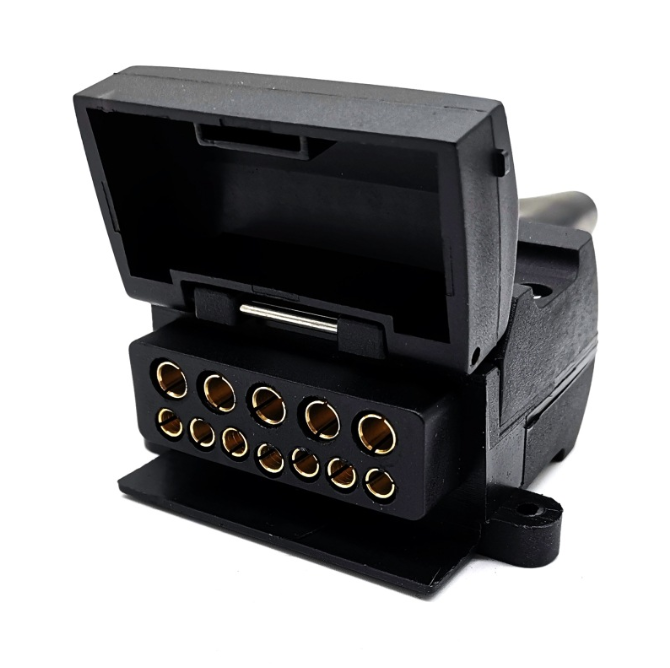7 Pin Flat Male to 12 Pin Flat Female Trailer Adapter Caravan Connector - salelink.co.nz