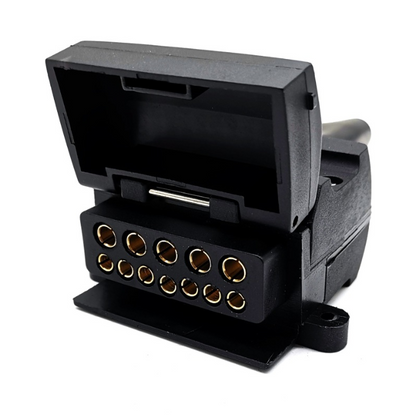 7 Pin Flat Male to 12 Pin Flat Female Trailer Adapter Caravan Connector - salelink.co.nz