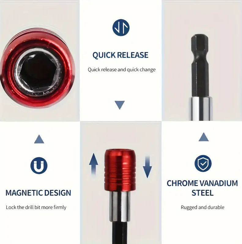 3Pcs Quick Release Magnetic Drill Holder