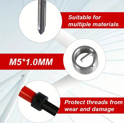 30PCS M5 Helicoil Type Insert Thread Repair Tool Kit