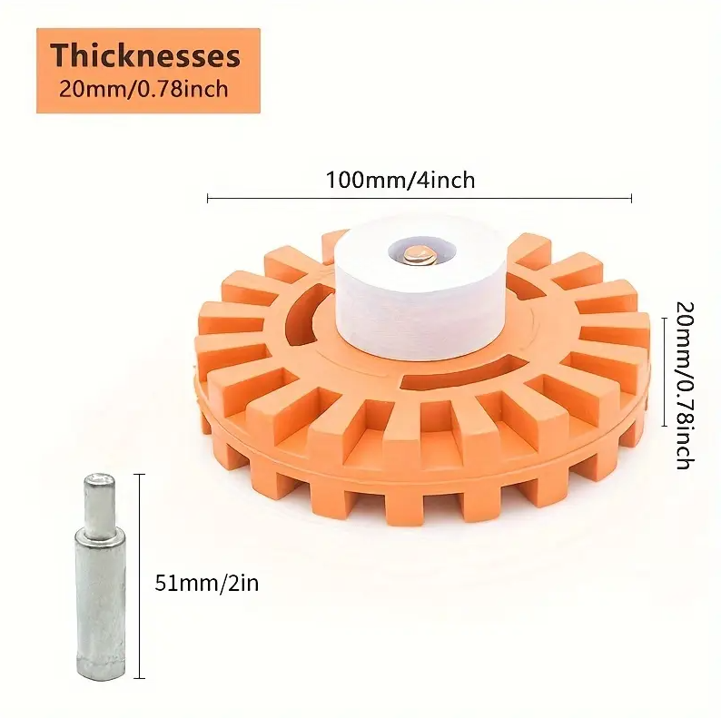 4inch Rubber Eraser Wheel Adhesive Remover Vinyl Decal Graphics Removal Tool - salelink.co.nz