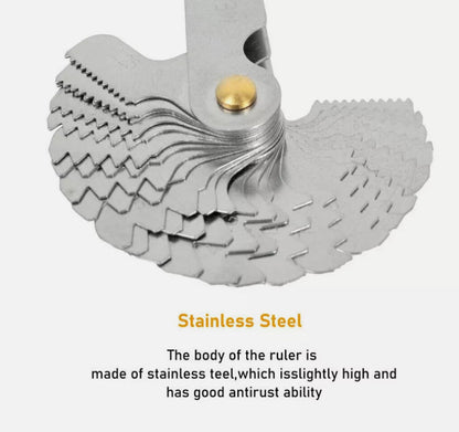 52 Blades Screw Thread Gauge Metric Imperial Tap Pitch Inspection