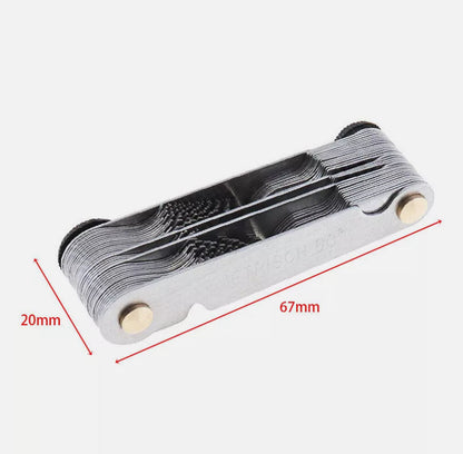 52 Blades Screw Thread Gauge Metric Imperial Tap Pitch Inspection