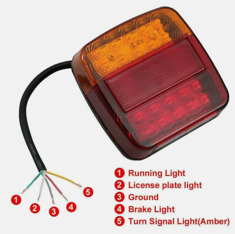 12V LED Tail Lights Trailer Light