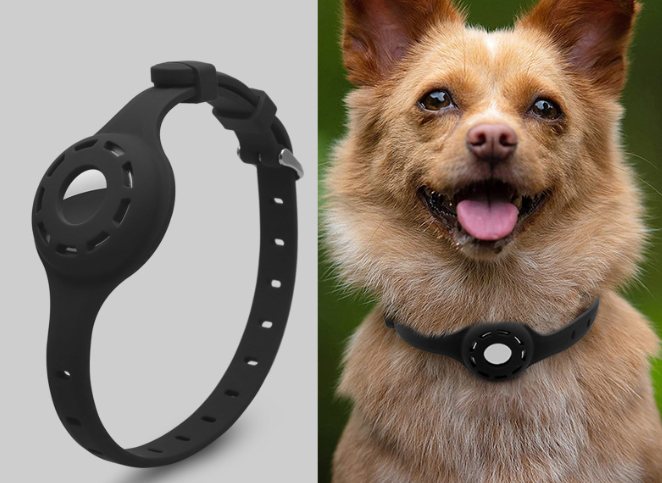 L For AirTag Pet Dog Cat Case GPS Tracking Collar Loop Holder - salelink.co.nz