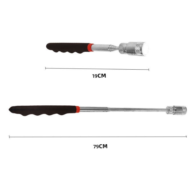 Portable Telescopic Magnetic Pick Up Tool With LED Light Clip Picker Rod Stick