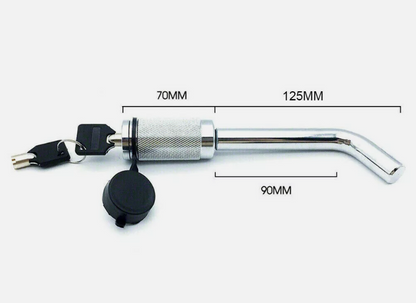 Hitch Pin Lock Tow Bar Ball Security L type Caravan Trailer Parts Anti Theft - salelink.co.nz