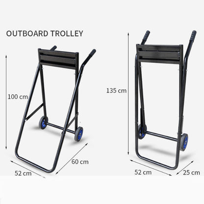 Outboard Motor Trolley Stand Transport Suits Up To 60Hp Engine Carrier Stand