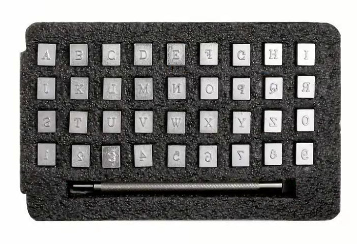 36pcs Steel Punch Alphabet Letter Number Stamper Set Leather Punching Tools