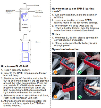 TPMS Relearn Tool for GM Auto Tire Pressure Monitor Sensor Activation Reset Tool