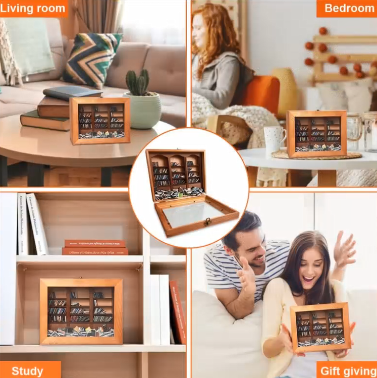Anxiety Bookshelf Miniature Display Shelf,Contains 200 Miniature Book Models