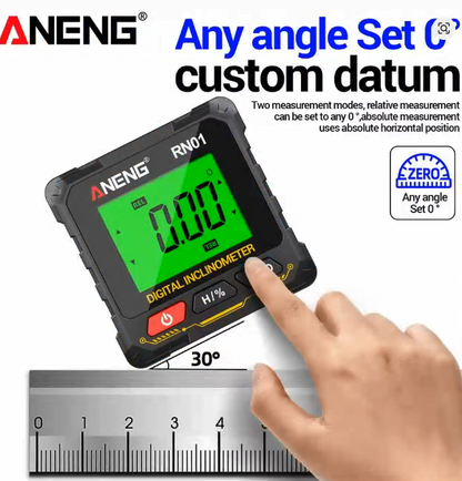 360 Digital Angle Finder Magnetic Inclinometer Mini Protractor Slope Level Gauge