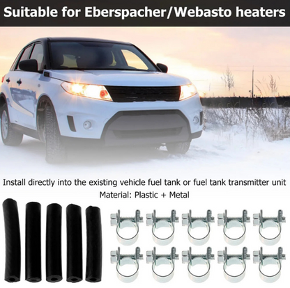 For Webasto Eberspacher Diesel Heater Inline Fuel Filter Hose Clip Pipe Line Kit