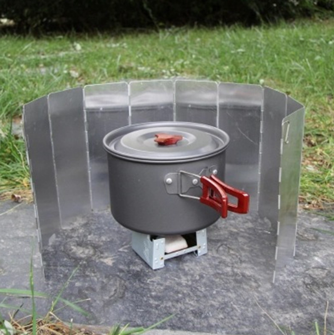 Folding Camping Stove Windscreen Cooker Wind Shield