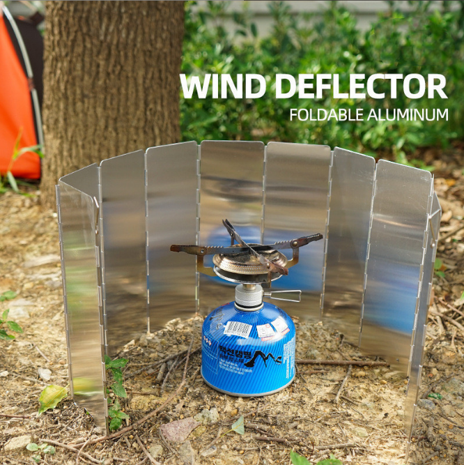 Folding Camping Stove Windscreen Cooker Wind Shield