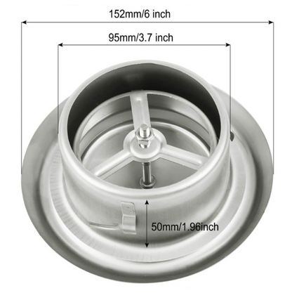 Adjustable 304 Stainless Steel Vent Cover
