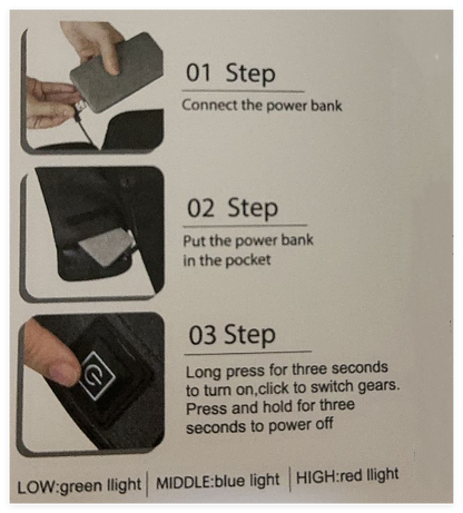 Foldable Heated Seat Cushion 3 Adjustable Modes