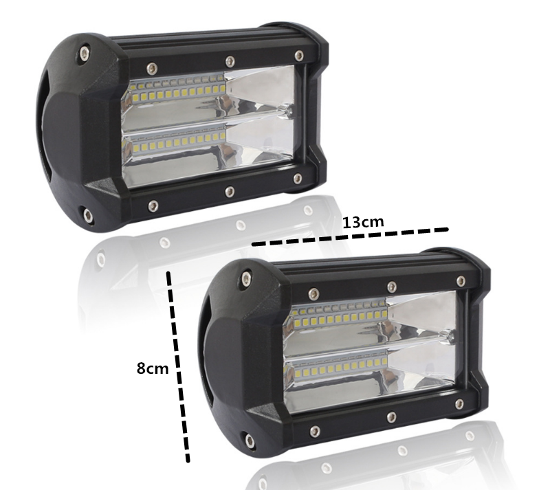 2X 5inch LED Work Driving Light Bar Flood Beam Offroad Boat Truck 12V 24V - salelink.co.nz