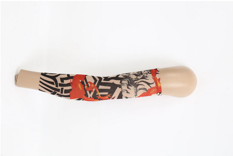Pack of 6 Arm Sleeve Stretch Costume Fake Tattoo Stocking