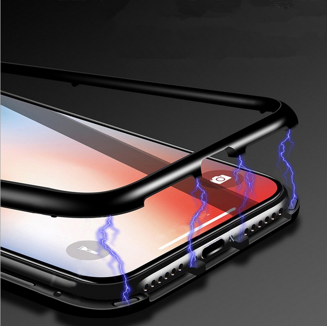 Huawei Mate 20 Case Ultra Thin Magnetic Metal Frame Tempered Glass Back Case - salelink.co.nz