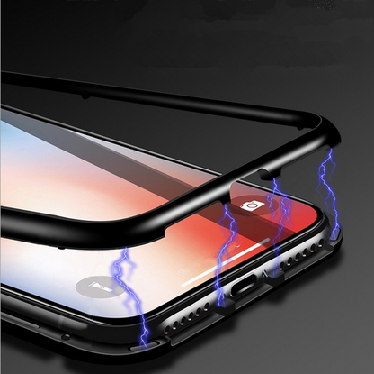 Huawei Mate 20 Case Ultra Thin Magnetic Metal Frame Tempered Glass Back Case - salelink.co.nz