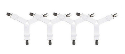 4pcs Triangle Fitted Sheet Strap Clips Grippers Mattress Bed Suspenders Holder