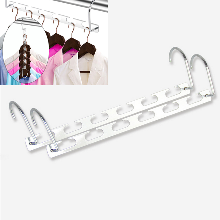 2PCS Space Saver Saving Metal Magic Hanger Clothes Closet Organize Hook - salelink.co.nz