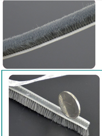 5m Weather Draught Excluder Brush Strip Window Door Seal Tape Self-adhesive - salelink.co.nz