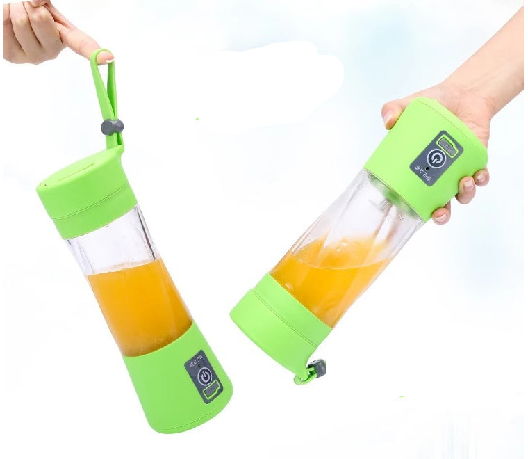 GREEN Portable Electric Juicer Bottle Blender Mixer with 6 Vanes