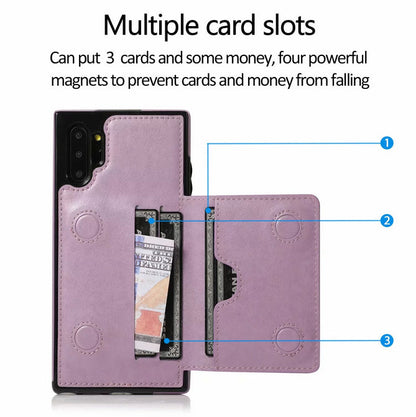 Samsung Note 10 Case Back Flip Wallet PU Leather Cover with Card Slots