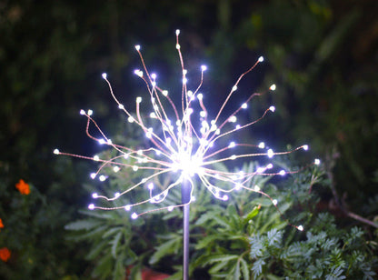 2 Pack Solar LED Firework Garden Light Waterproof LED Outdoor